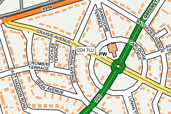 DD4 7LU map - OS OpenMap – Local (Ordnance Survey)