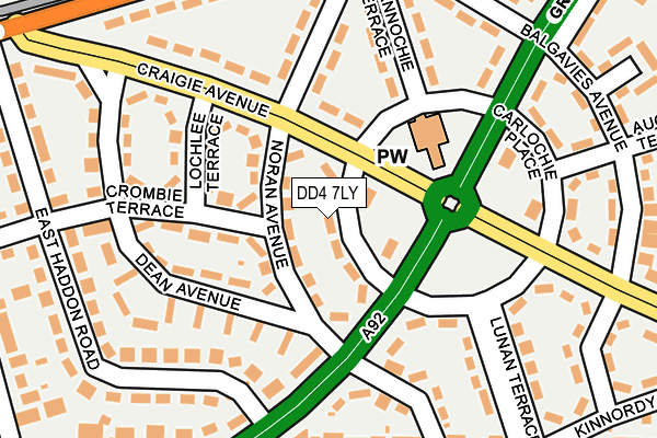DD4 7LY map - OS OpenMap – Local (Ordnance Survey)