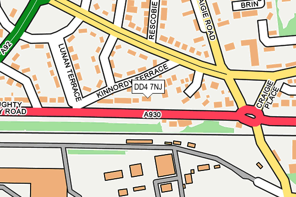 DD4 7NJ map - OS OpenMap – Local (Ordnance Survey)