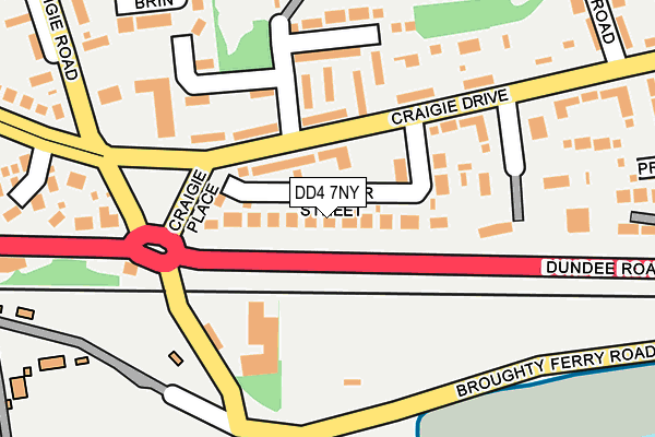 DD4 7NY map - OS OpenMap – Local (Ordnance Survey)