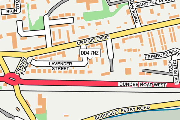 DD4 7NZ map - OS OpenMap – Local (Ordnance Survey)