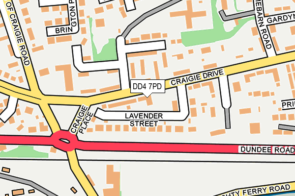 DD4 7PD map - OS OpenMap – Local (Ordnance Survey)