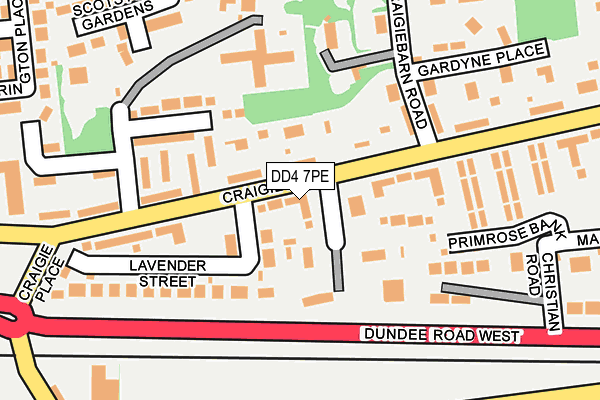 DD4 7PE map - OS OpenMap – Local (Ordnance Survey)