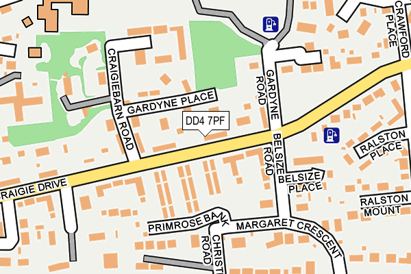 DD4 7PF map - OS OpenMap – Local (Ordnance Survey)