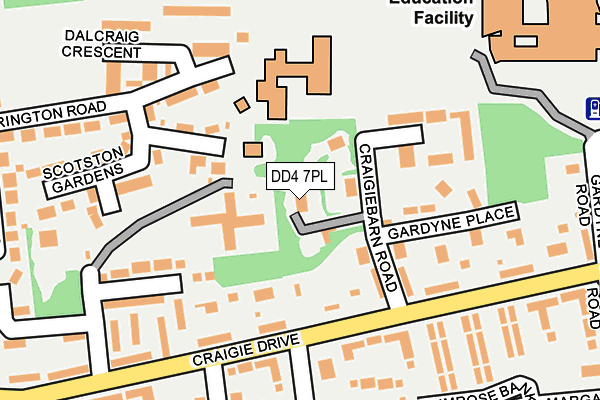 DD4 7PL map - OS OpenMap – Local (Ordnance Survey)