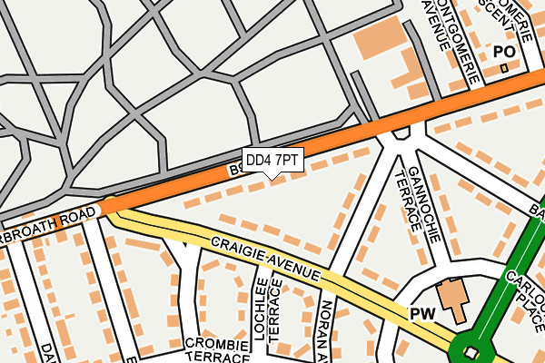 DD4 7PT map - OS OpenMap – Local (Ordnance Survey)