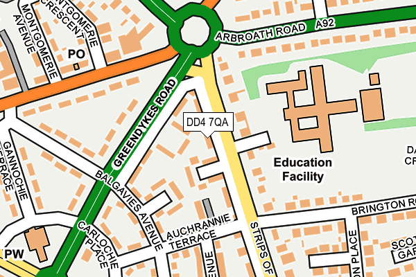 DD4 7QA map - OS OpenMap – Local (Ordnance Survey)