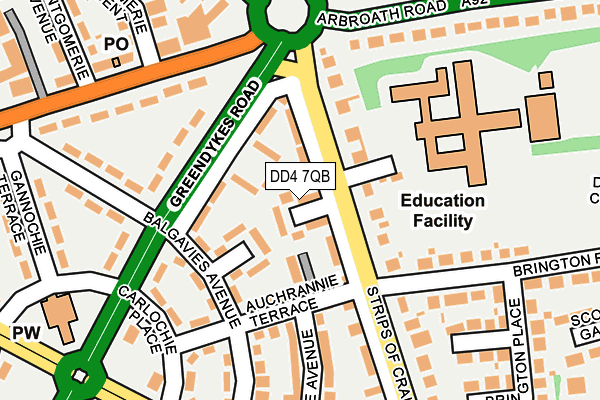 DD4 7QB map - OS OpenMap – Local (Ordnance Survey)