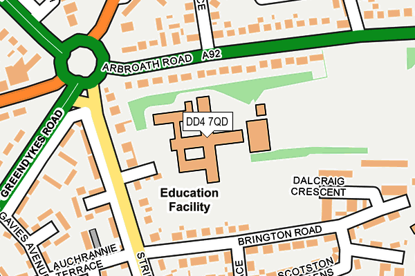 DD4 7QD map - OS OpenMap – Local (Ordnance Survey)