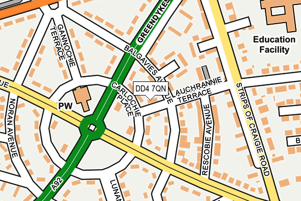 DD4 7QN map - OS OpenMap – Local (Ordnance Survey)
