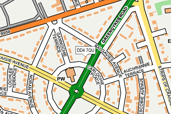 DD4 7QU map - OS OpenMap – Local (Ordnance Survey)