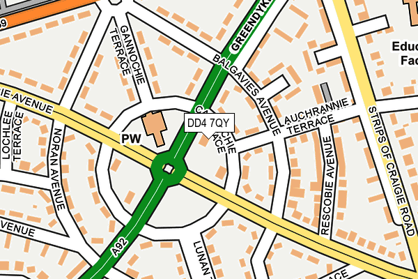 DD4 7QY map - OS OpenMap – Local (Ordnance Survey)