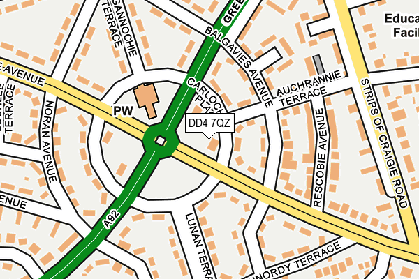 DD4 7QZ map - OS OpenMap – Local (Ordnance Survey)