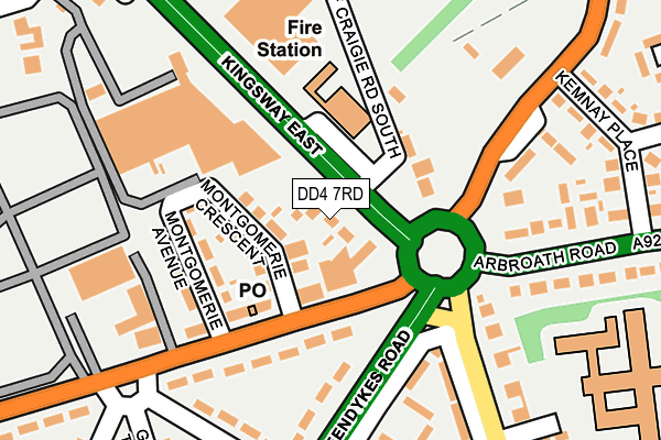 DD4 7RD map - OS OpenMap – Local (Ordnance Survey)