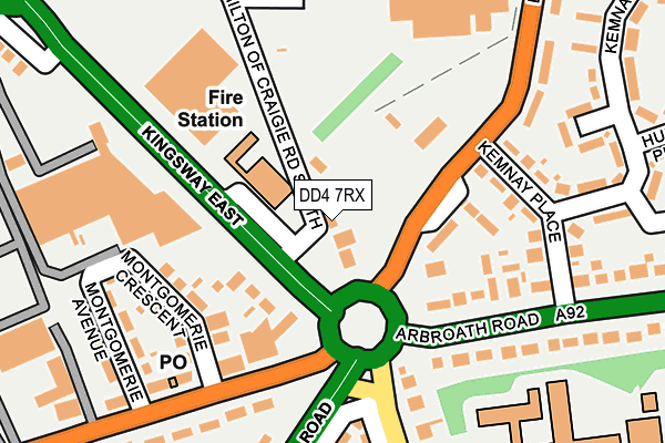 DD4 7RX map - OS OpenMap – Local (Ordnance Survey)