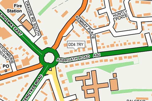 DD4 7RY map - OS OpenMap – Local (Ordnance Survey)