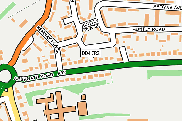 DD4 7RZ map - OS OpenMap – Local (Ordnance Survey)