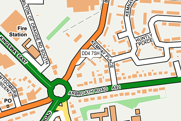 DD4 7SH map - OS OpenMap – Local (Ordnance Survey)