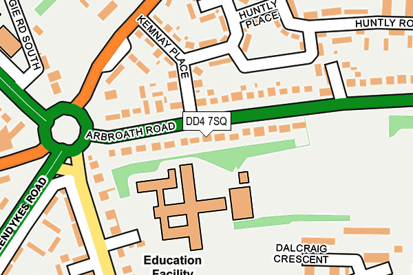 DD4 7SQ map - OS OpenMap – Local (Ordnance Survey)