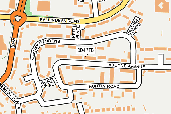 DD4 7TB map - OS OpenMap – Local (Ordnance Survey)