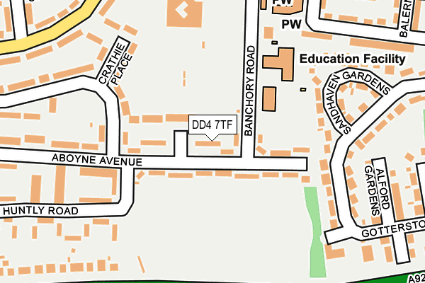 DD4 7TF map - OS OpenMap – Local (Ordnance Survey)