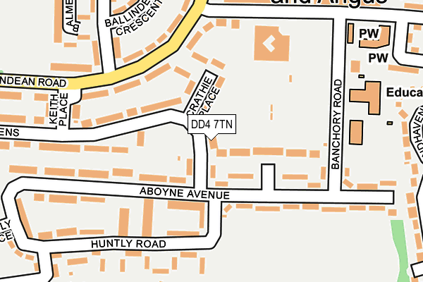 DD4 7TN map - OS OpenMap – Local (Ordnance Survey)