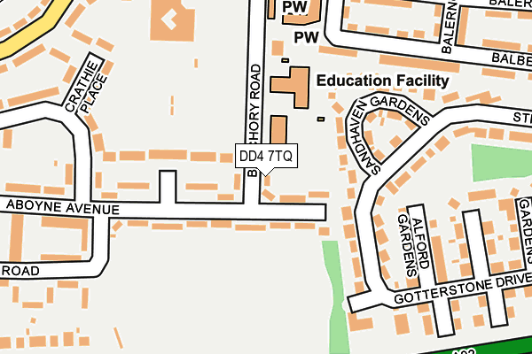 DD4 7TQ map - OS OpenMap – Local (Ordnance Survey)