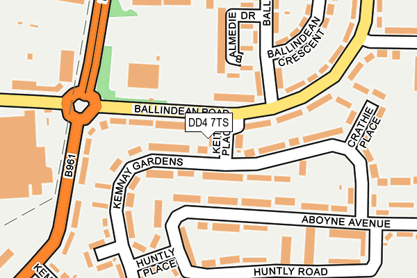 DD4 7TS map - OS OpenMap – Local (Ordnance Survey)