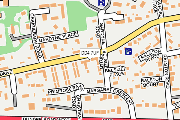 DD4 7UF map - OS OpenMap – Local (Ordnance Survey)