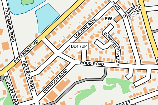 DD4 7UP map - OS OpenMap – Local (Ordnance Survey)