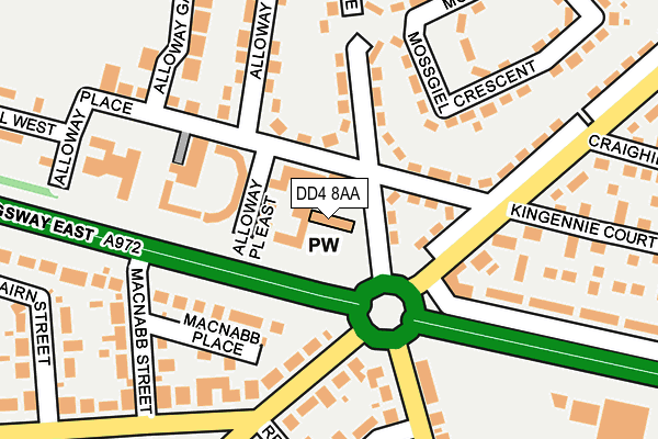 DD4 8AA map - OS OpenMap – Local (Ordnance Survey)