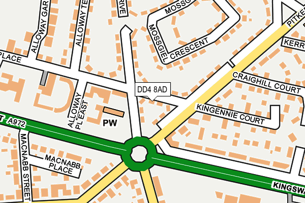 DD4 8AD map - OS OpenMap – Local (Ordnance Survey)