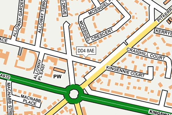 DD4 8AE map - OS OpenMap – Local (Ordnance Survey)