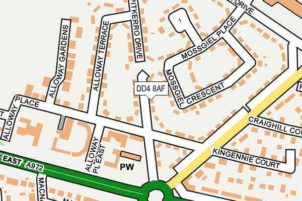 DD4 8AF map - OS OpenMap – Local (Ordnance Survey)