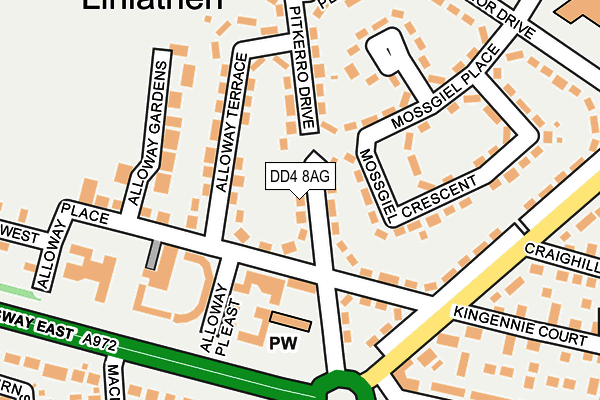 DD4 8AG map - OS OpenMap – Local (Ordnance Survey)