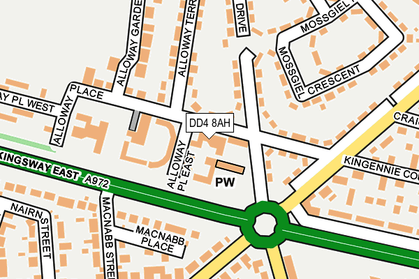 DD4 8AH map - OS OpenMap – Local (Ordnance Survey)