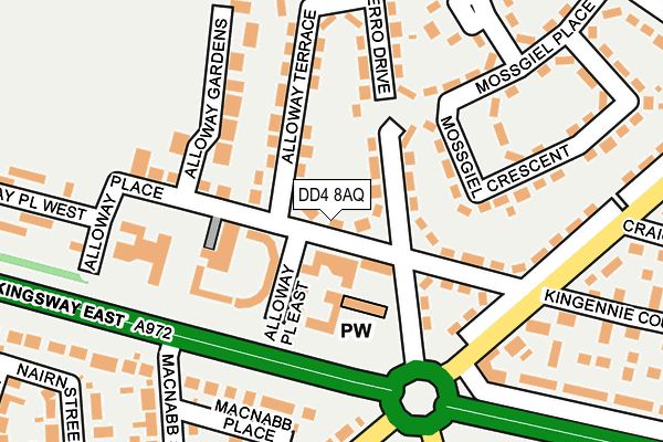 DD4 8AQ map - OS OpenMap – Local (Ordnance Survey)