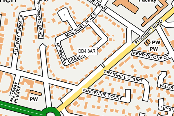 DD4 8AR map - OS OpenMap – Local (Ordnance Survey)