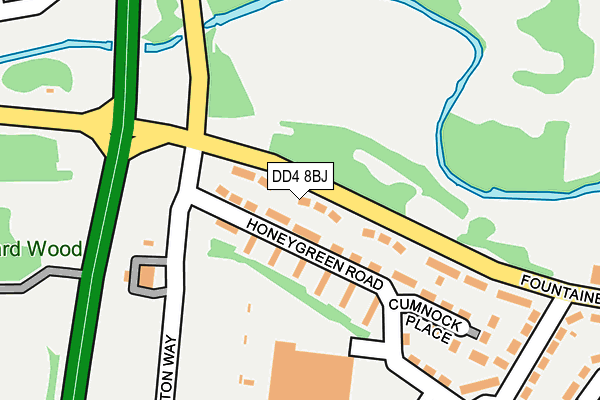 DD4 8BJ map - OS OpenMap – Local (Ordnance Survey)