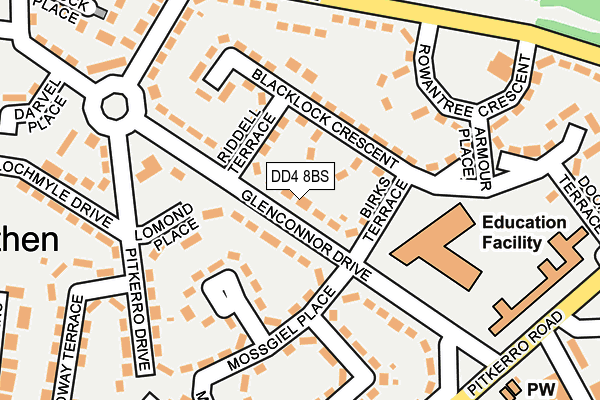 DD4 8BS map - OS OpenMap – Local (Ordnance Survey)