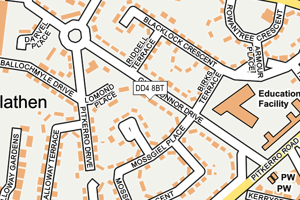 DD4 8BT map - OS OpenMap – Local (Ordnance Survey)