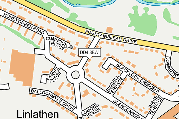 DD4 8BW map - OS OpenMap – Local (Ordnance Survey)