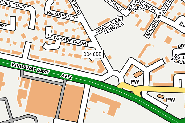 DD4 8DB map - OS OpenMap – Local (Ordnance Survey)