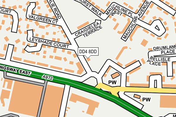 DD4 8DD map - OS OpenMap – Local (Ordnance Survey)