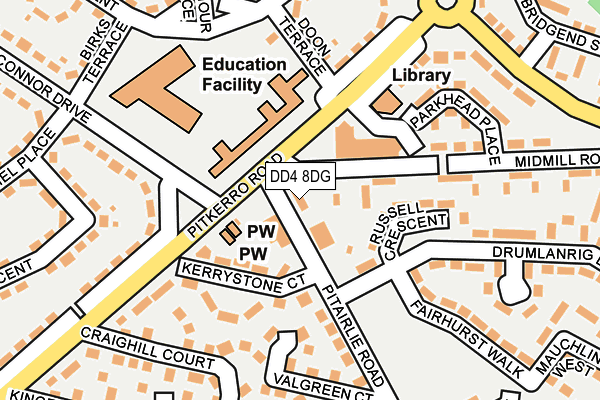 DD4 8DG map - OS OpenMap – Local (Ordnance Survey)