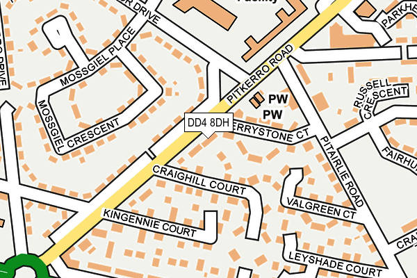 DD4 8DH map - OS OpenMap – Local (Ordnance Survey)