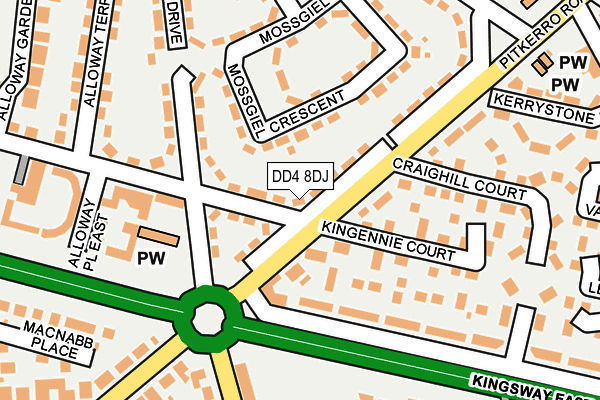 DD4 8DJ map - OS OpenMap – Local (Ordnance Survey)