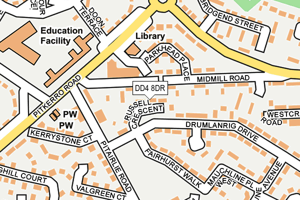 DD4 8DR map - OS OpenMap – Local (Ordnance Survey)