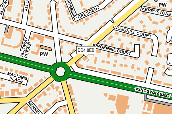 DD4 8EB map - OS OpenMap – Local (Ordnance Survey)