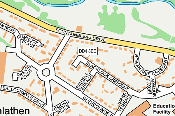 DD4 8EE map - OS OpenMap – Local (Ordnance Survey)